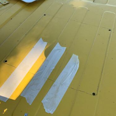 Verklebung des Ausschnitts für den Ventilator