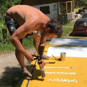 Verklebung von Solarpaneelen